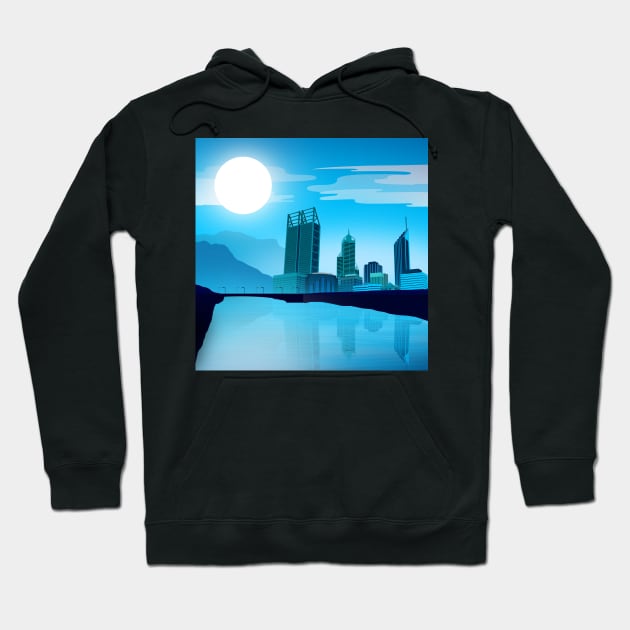 Perth Daytime Skyline Hoodie by MOULE